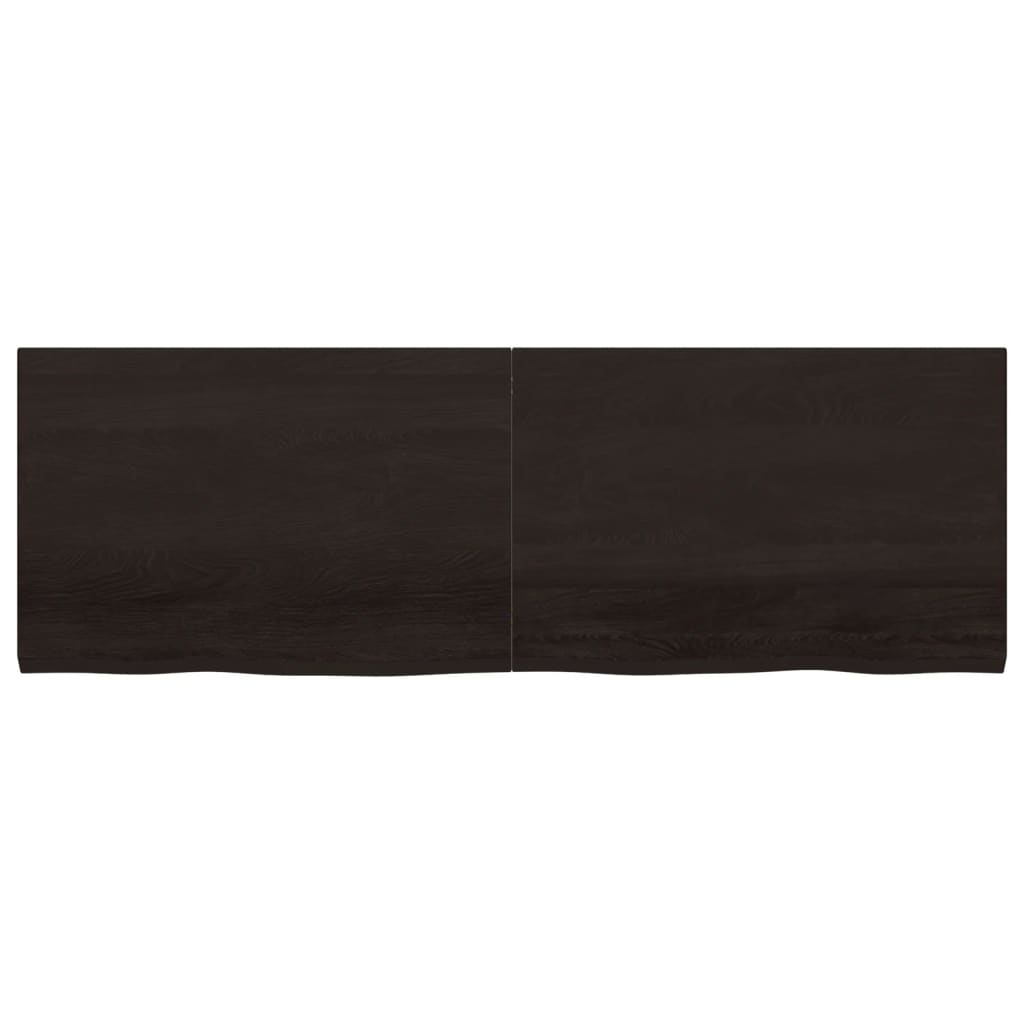 vidaXL Blat de baie, maro închis, 180x60x(2-4) cm, lemn masiv tratat vidaXL Blat de baie, maro închis, 180x60x(2-4) cm, lemn masiv tratat