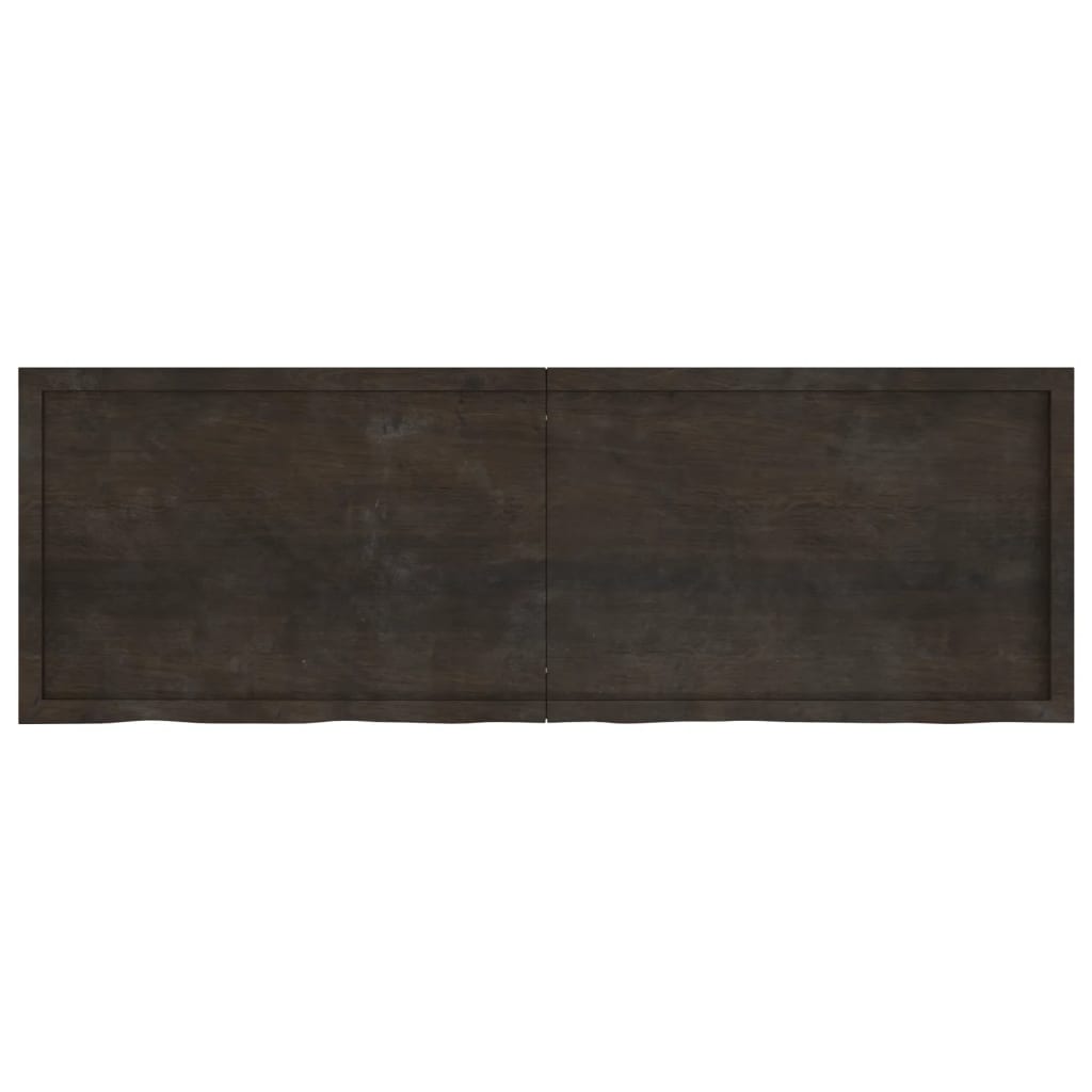 vidaXL Blat de baie, maro închis, 180x60x(2-4) cm, lemn masiv tratat vidaXL Blat de baie, maro închis, 180x60x(2-4) cm, lemn masiv tratat
