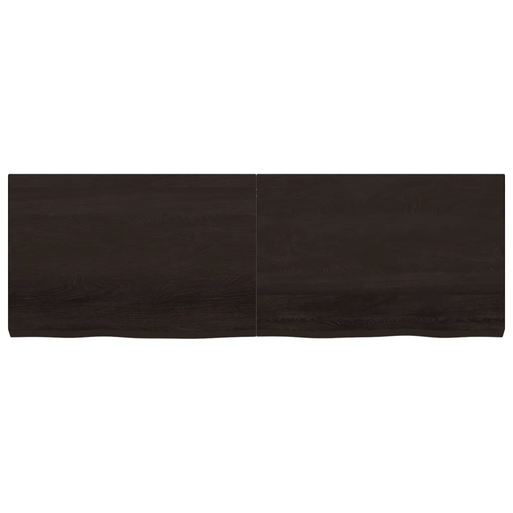 vidaXL Blat de baie, maro închis, 180x60x(2-6) cm, lemn masiv tratat