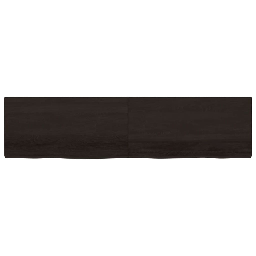 vidaXL Blat de baie, maro închis, 200x50x(2-6) cm, lemn masiv tratat