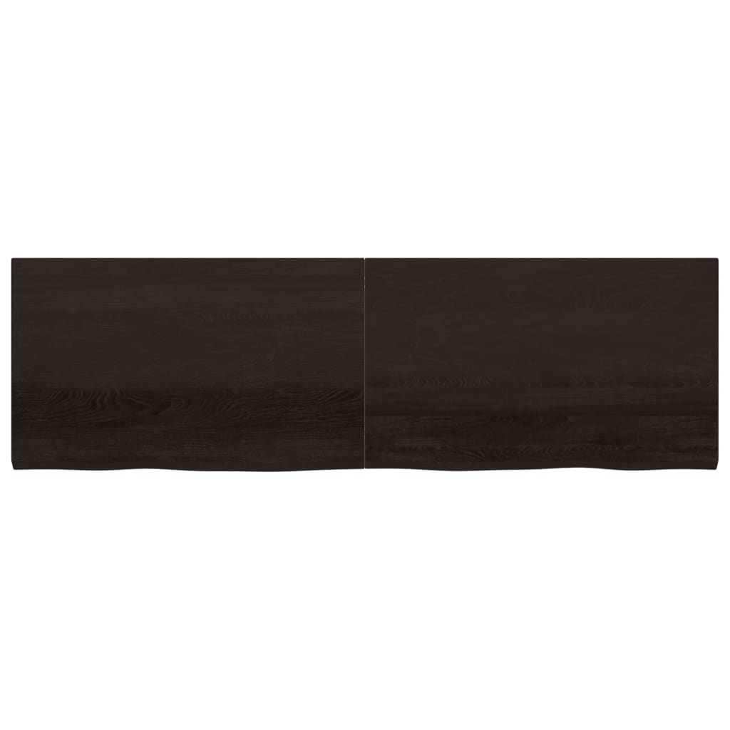vidaXL Blat de baie, maro închis, 200x60x(2-4) cm, lemn masiv tratat