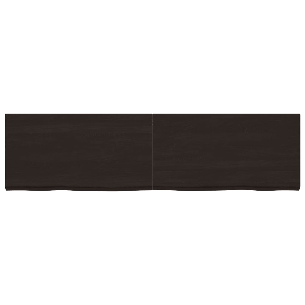 vidaXL Blat de baie, maro închis, 220x60x(2-6) cm, lemn masiv tratat vidaXL Blat de baie, maro închis, 220x60x(2-6) cm, lemn masiv tratat