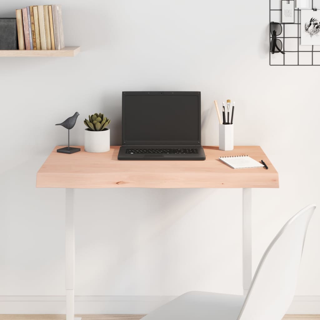 vidaXL Blat de masă, 80x40x(2-6) cm, lemn masiv de stejar netratat vidaXL Blat de masă, 80x40x(2-6) cm, lemn masiv de stejar netratat