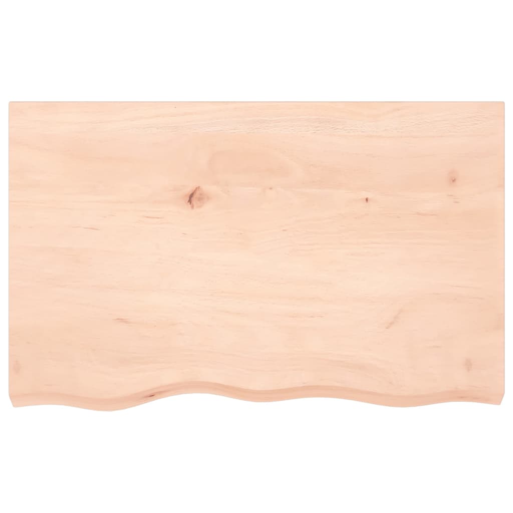 vidaXL Blat de masă, 80x50x(2-6) cm, lemn masiv de stejar netratat