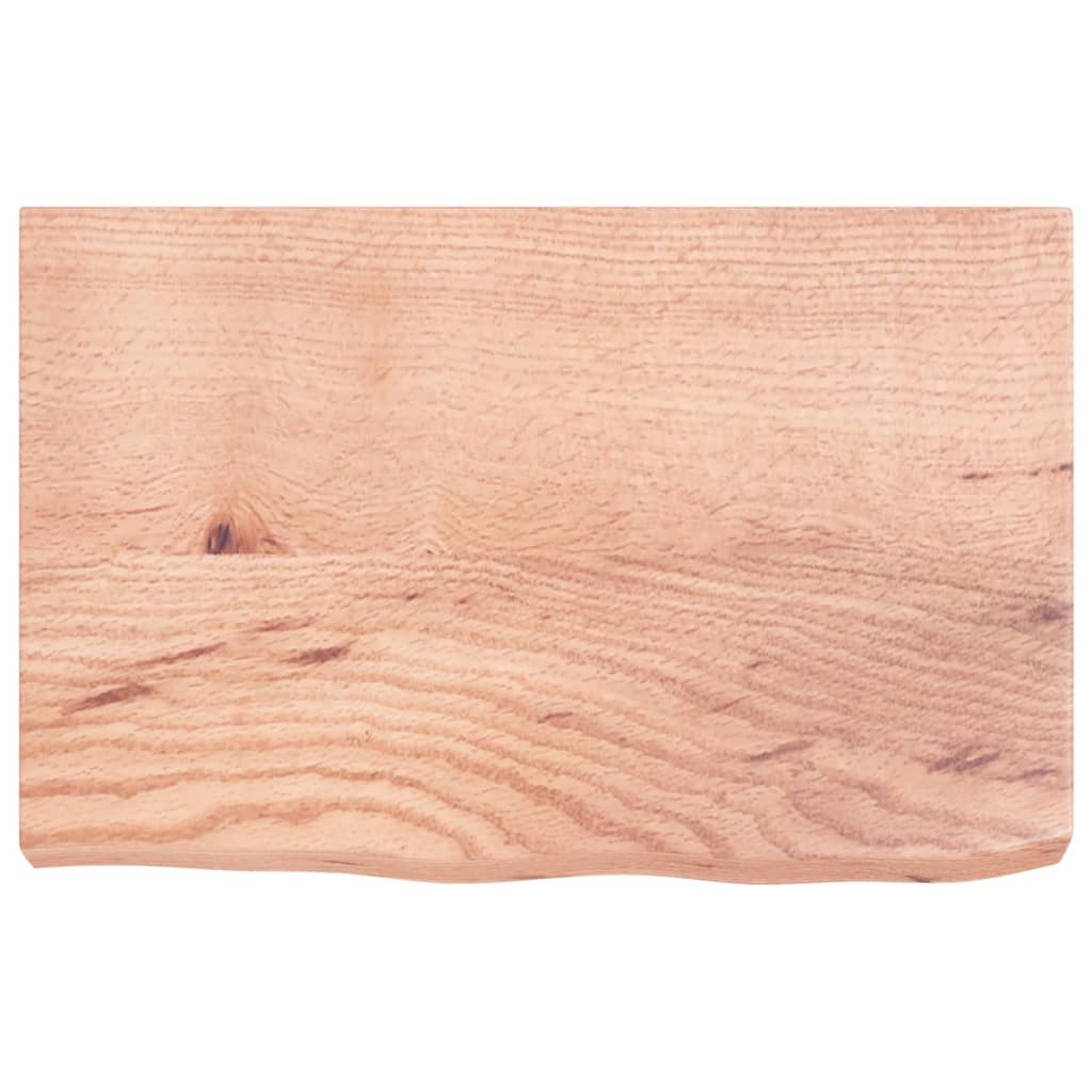 vidaXL Blat de masă maro 60x40x(2-6) cm, lemn masiv stejar tratat vidaXL Blat de masă maro 60x40x(2-6) cm, lemn masiv stejar tratat