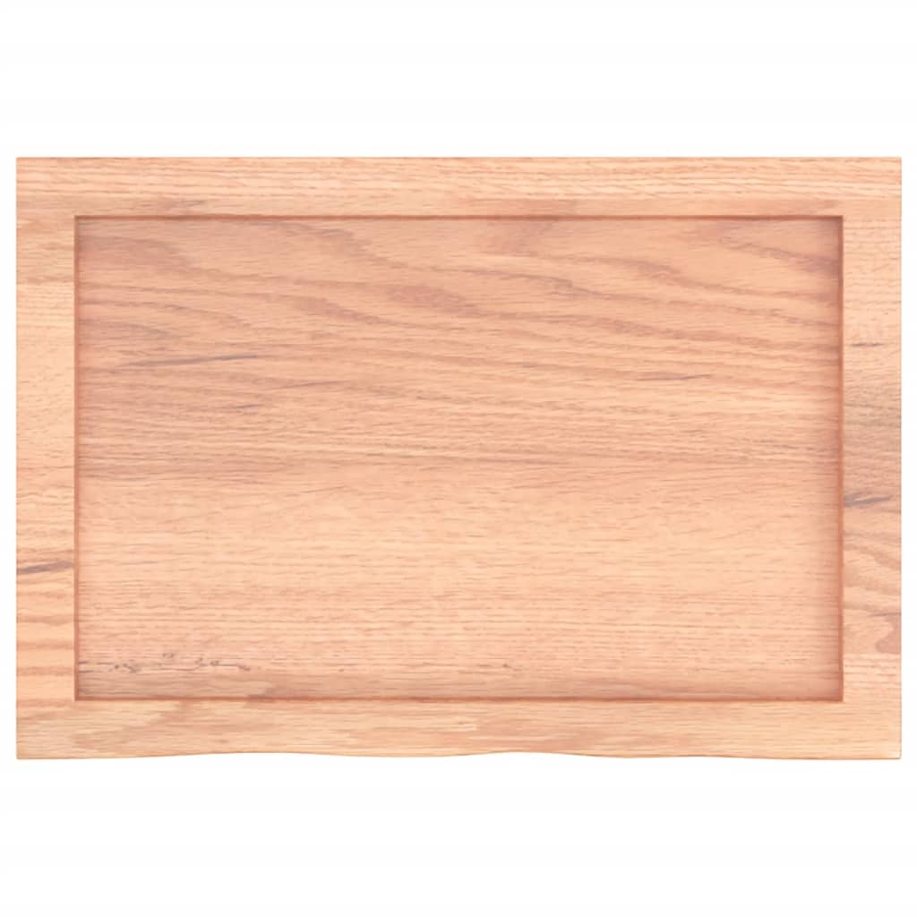 vidaXL Blat de masă maro 60x40x(2-6) cm, lemn masiv stejar tratat vidaXL Blat de masă maro 60x40x(2-6) cm, lemn masiv stejar tratat