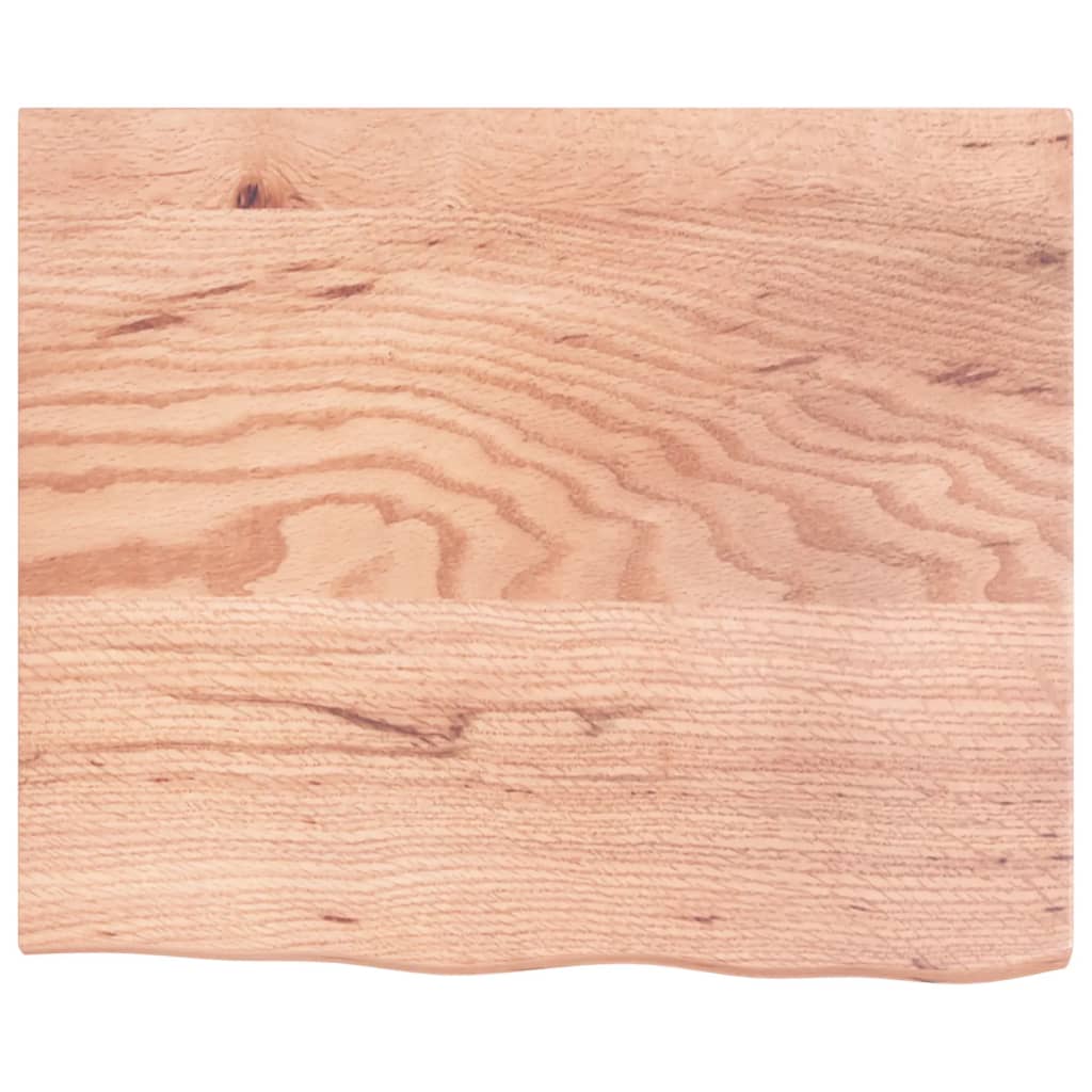 vidaXL Blat de masă maro deschis 60x50x2 cm, lemn masiv stejar tratat vidaXL Blat de masă maro deschis 60x50x2 cm, lemn masiv stejar tratat
