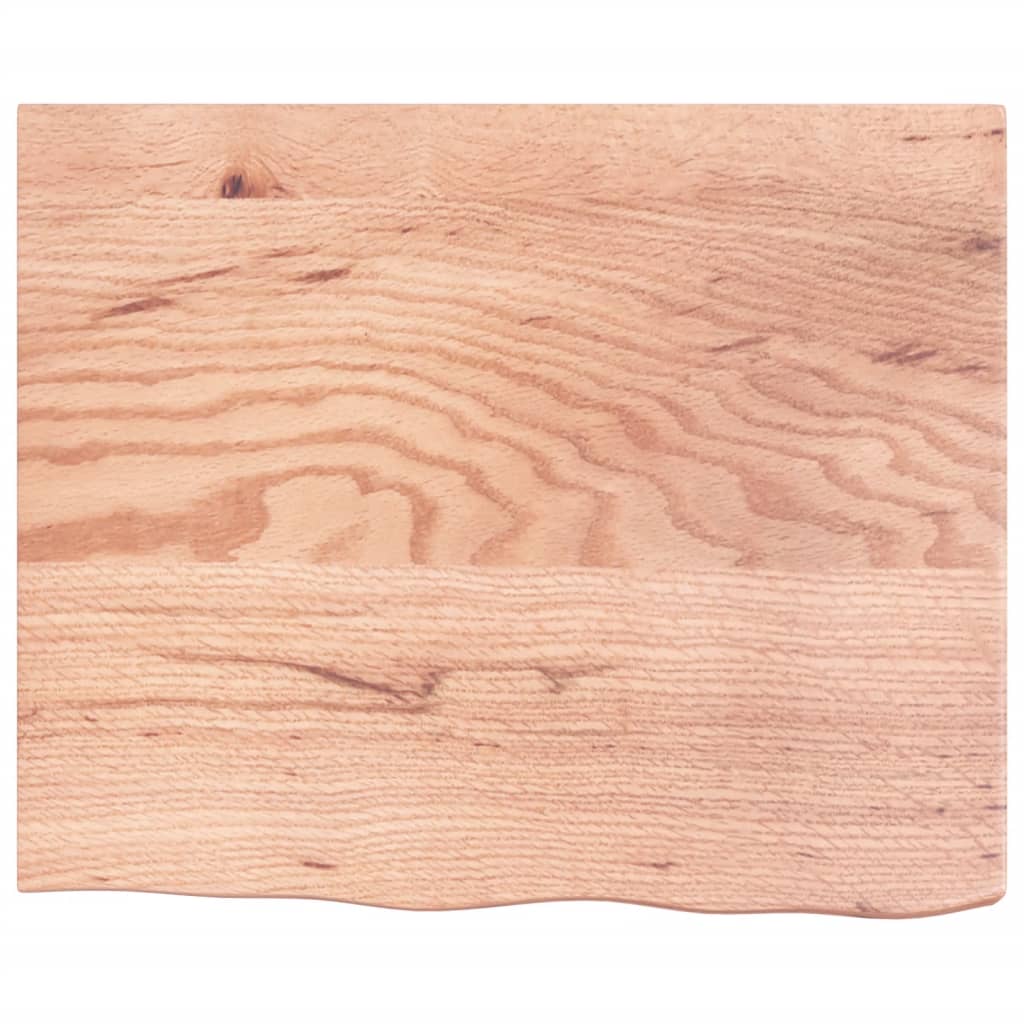 vidaXL Blat de masă maro 60x50x(2-6) cm, lemn masiv stejar tratat vidaXL Blat de masă maro 60x50x(2-6) cm, lemn masiv stejar tratat