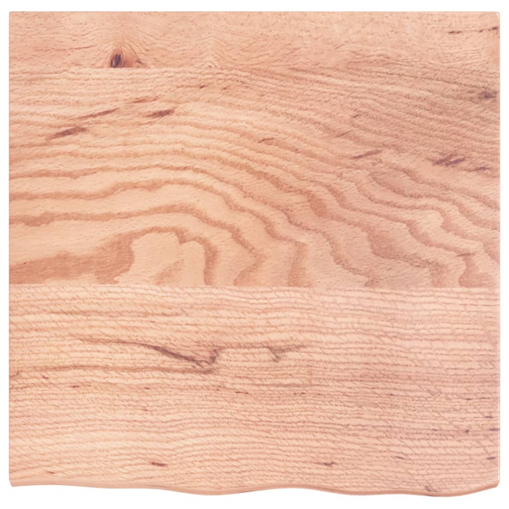 vidaXL Blat de masă maro deschis 60x60x2 cm, lemn masiv stejar tratat