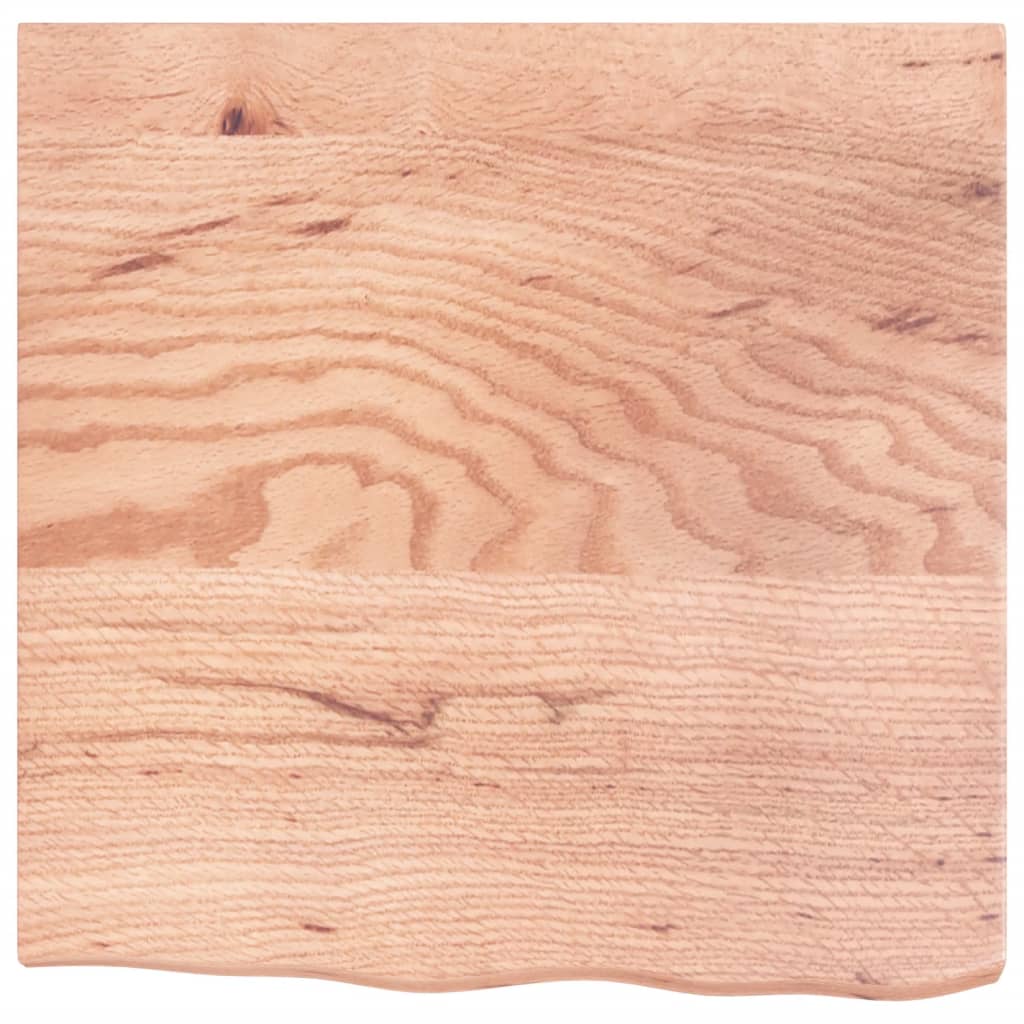 vidaXL Blat de masă maro 60x60x(2-4) cm, lemn masiv stejar tratat
