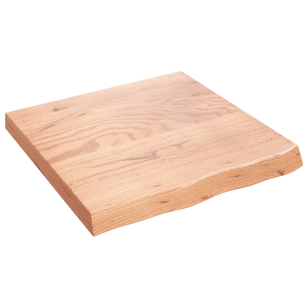 vidaXL Blat de masă maro 60x60x(2-6) cm, lemn masiv stejar tratat vidaXL Blat de masă maro 60x60x(2-6) cm, lemn masiv stejar tratat