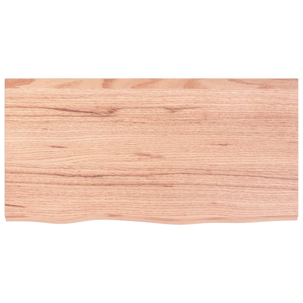 vidaXL Blat de masă maro deschis 80x40x2 cm, lemn masiv stejar tratat vidaXL Blat de masă maro deschis 80x40x2 cm, lemn masiv stejar tratat