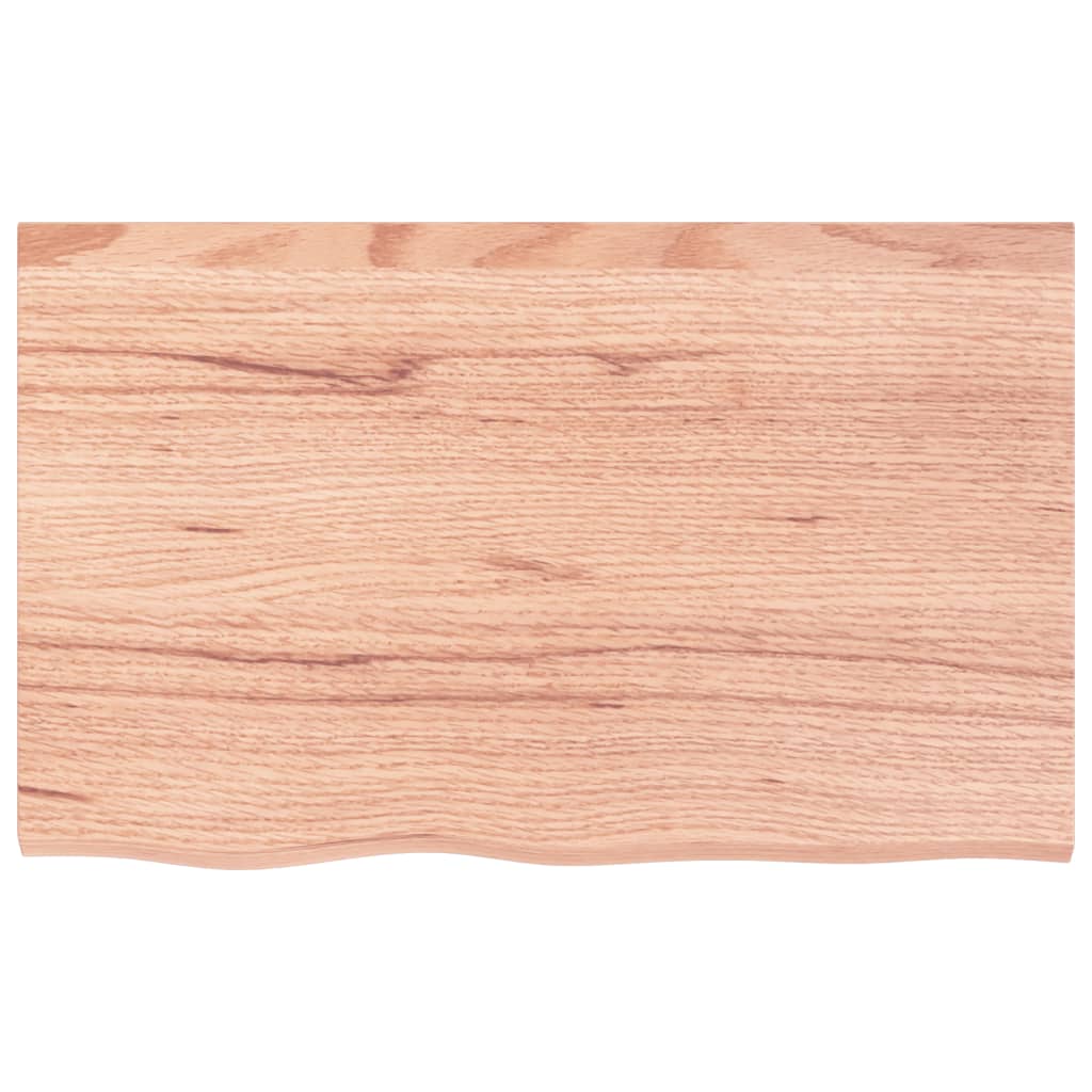 vidaXL Blat de masă maro deschis 80x50x2 cm, lemn masiv stejar tratat vidaXL Blat de masă maro deschis 80x50x2 cm, lemn masiv stejar tratat