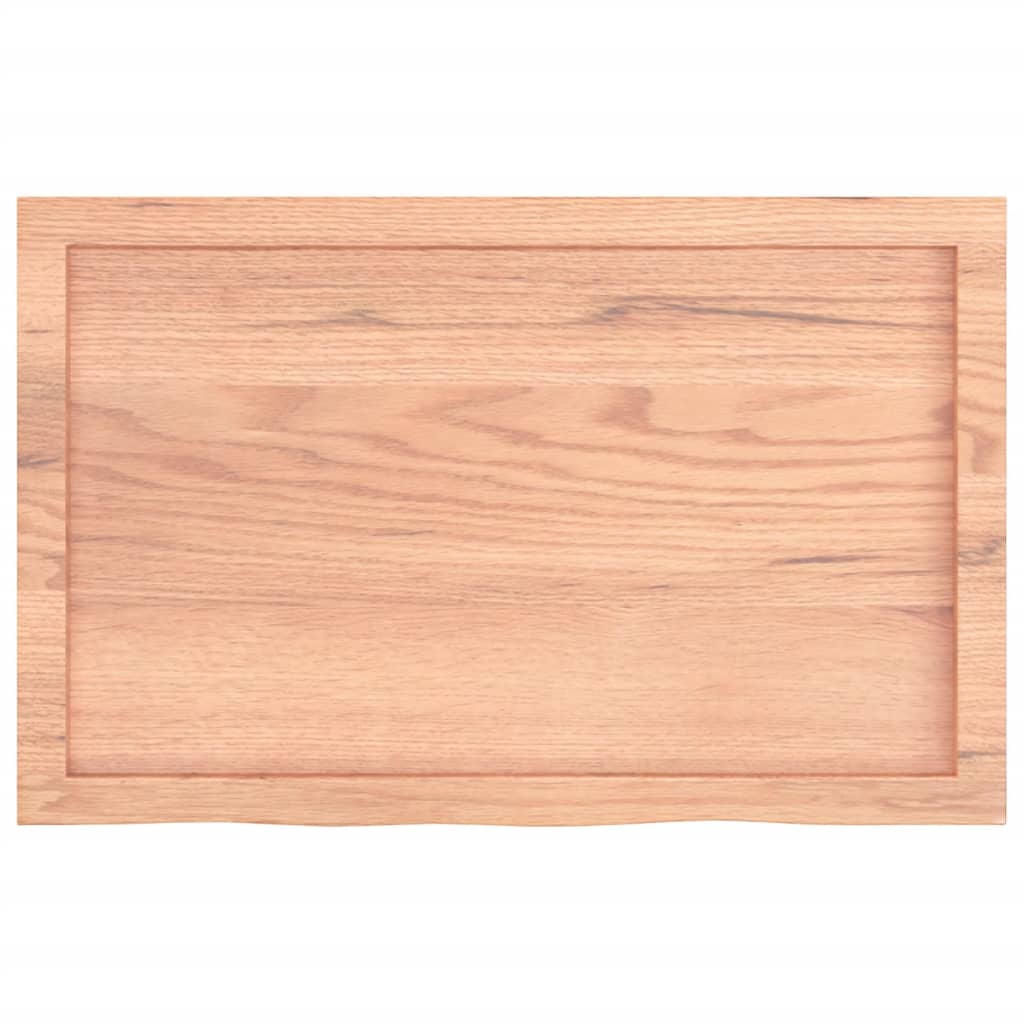 vidaXL Blat de masă maro 80x50x(2-4) cm, lemn masiv stejar tratat vidaXL Blat de masă maro 80x50x(2-4) cm, lemn masiv stejar tratat