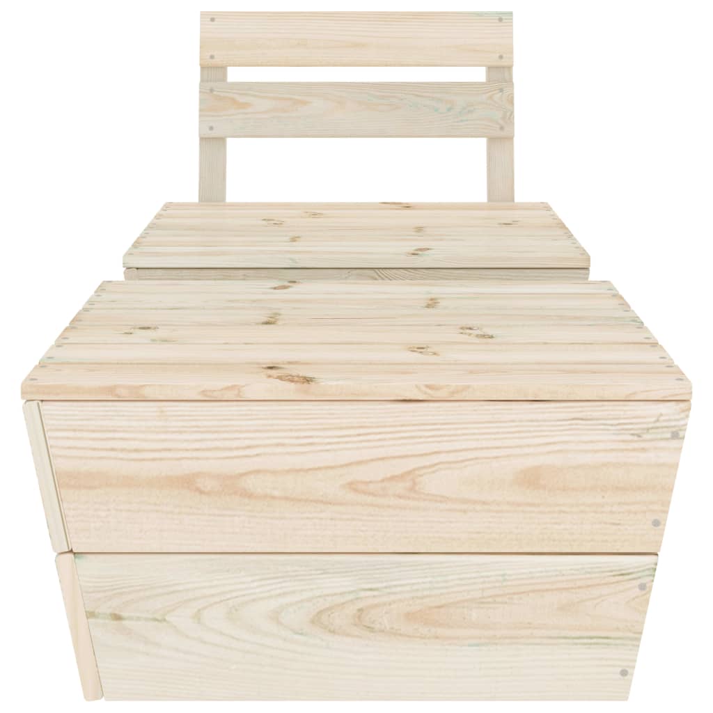 vidaXL Set mobilier de grădină, 2 piese, lemn de molid tratat vidaXL Set mobilier de grădină, 2 piese, lemn de molid tratat