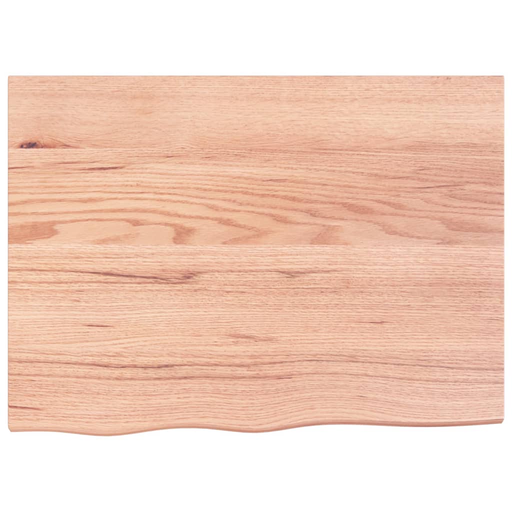 vidaXL Blat de masă maro 80x60x(2-4) cm, lemn masiv stejar tratat vidaXL Blat de masă maro 80x60x(2-4) cm, lemn masiv stejar tratat