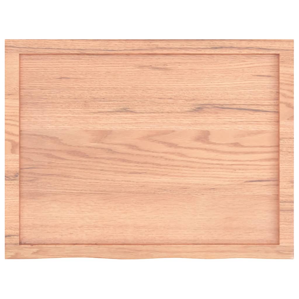 vidaXL Blat de masă maro 80x60x(2-4) cm, lemn masiv stejar tratat vidaXL Blat de masă maro 80x60x(2-4) cm, lemn masiv stejar tratat