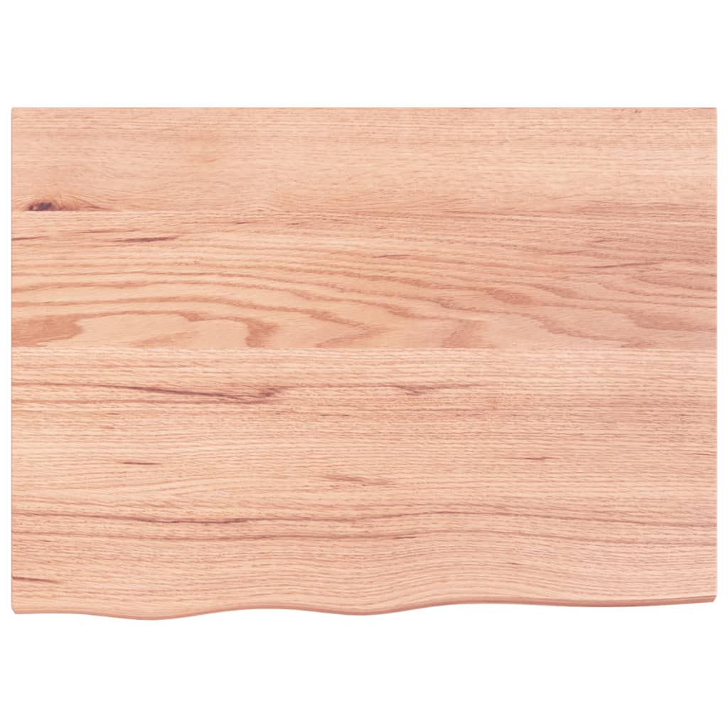 vidaXL Blat de masă maro 80x60x(2-6) cm, lemn masiv stejar tratat vidaXL Blat de masă maro 80x60x(2-6) cm, lemn masiv stejar tratat