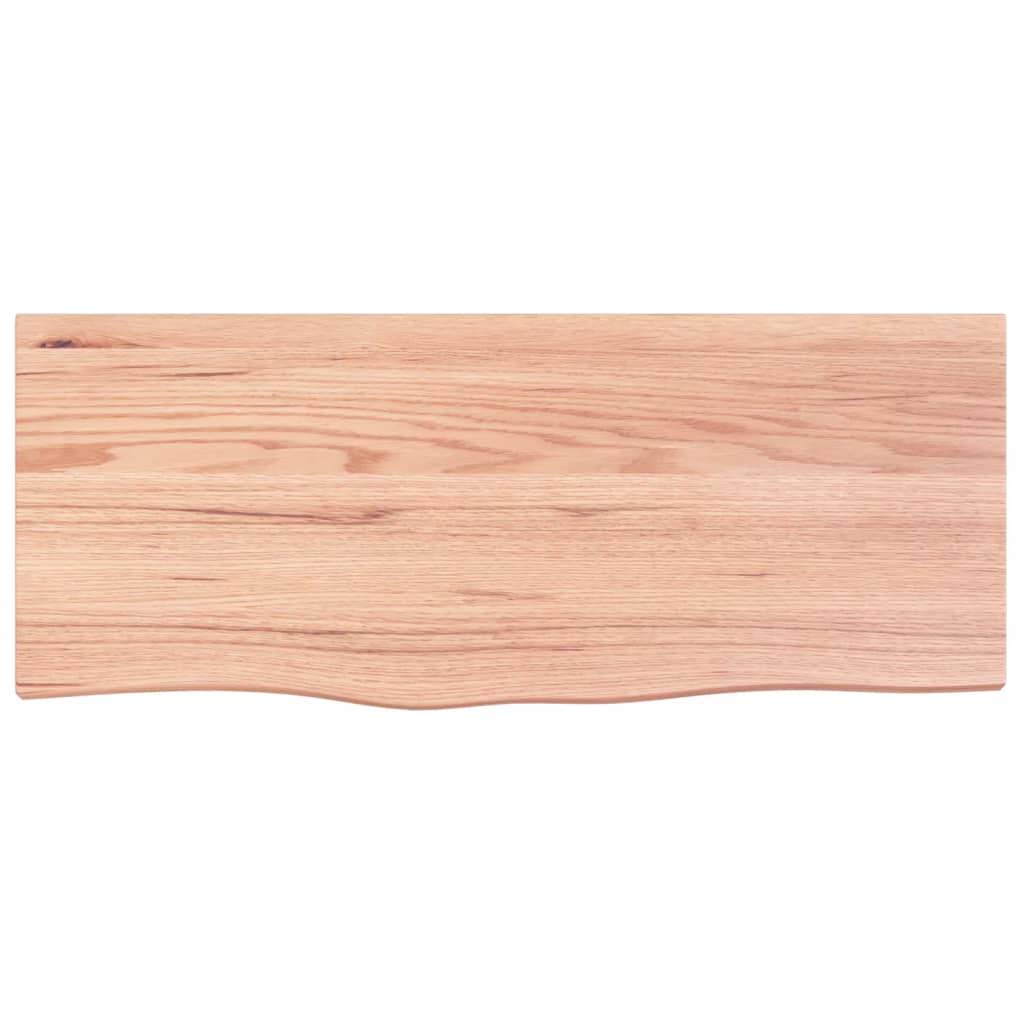vidaXL Blat de masă maro 100x40x(2-4) cm, lemn masiv stejar tratat vidaXL Blat de masă maro 100x40x(2-4) cm, lemn masiv stejar tratat