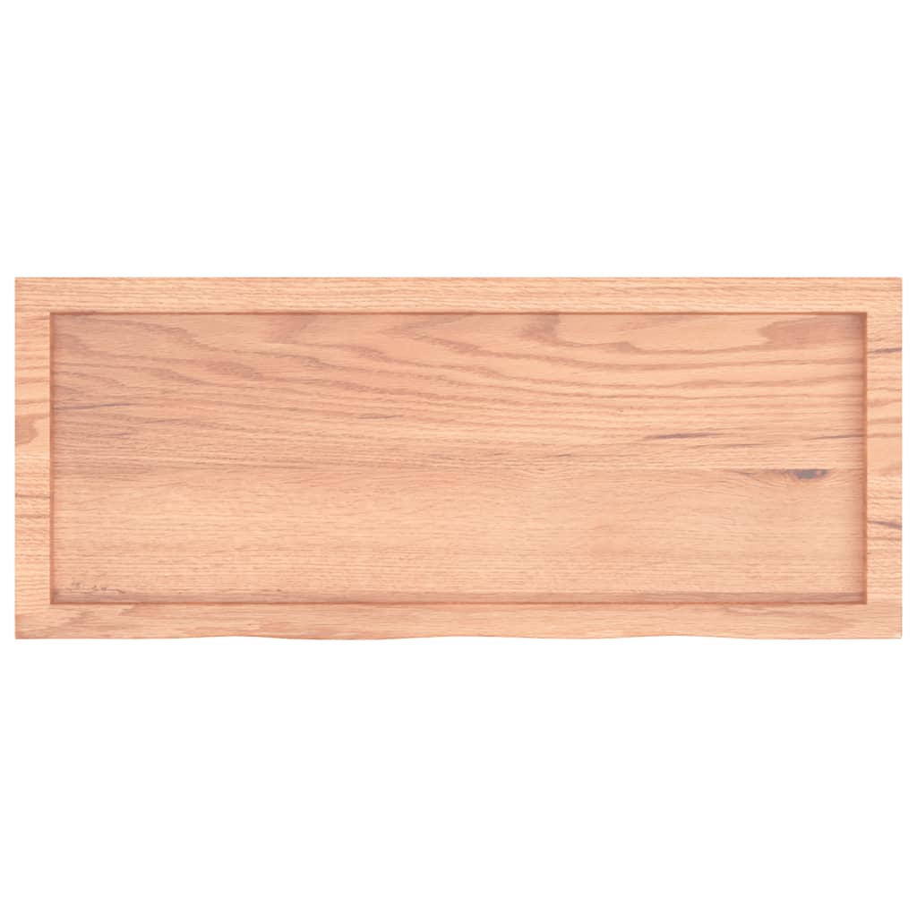 vidaXL Blat de masă maro 100x40x(2-4) cm, lemn masiv stejar tratat vidaXL Blat de masă maro 100x40x(2-4) cm, lemn masiv stejar tratat