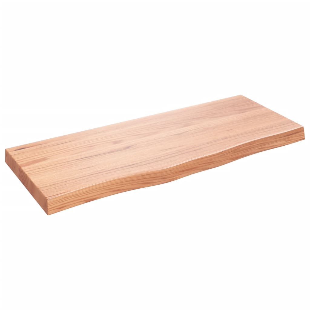 vidaXL Blat de masă maro 100x40x(2-6) cm, lemn masiv stejar tratat vidaXL Blat de masă maro 100x40x(2-6) cm, lemn masiv stejar tratat