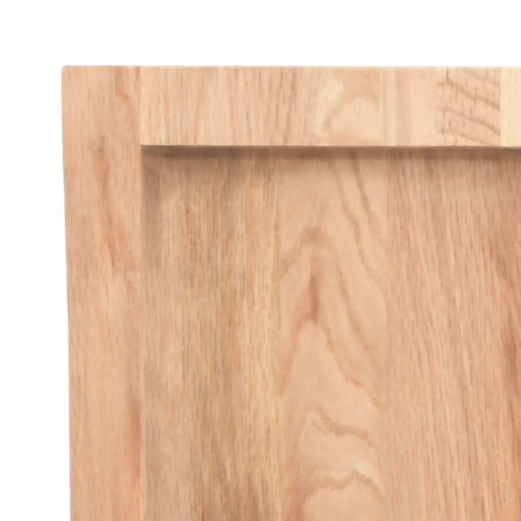 vidaXL Blat de masă maro 100x40x(2-6) cm, lemn masiv stejar tratat vidaXL Blat de masă maro 100x40x(2-6) cm, lemn masiv stejar tratat