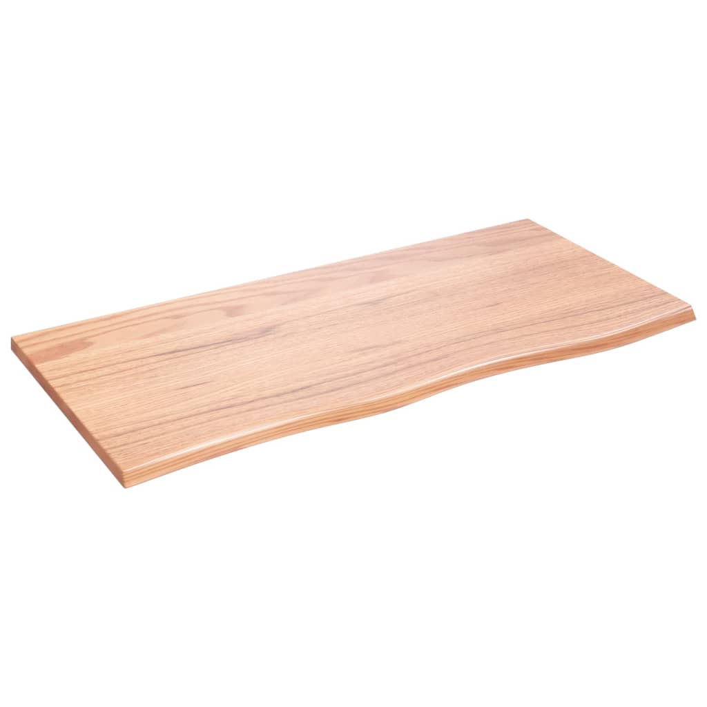 vidaXL Blat masă maro deschis 100x50x2 cm, lemn masiv stejar tratat vidaXL Blat masă maro deschis 100x50x2 cm, lemn masiv stejar tratat