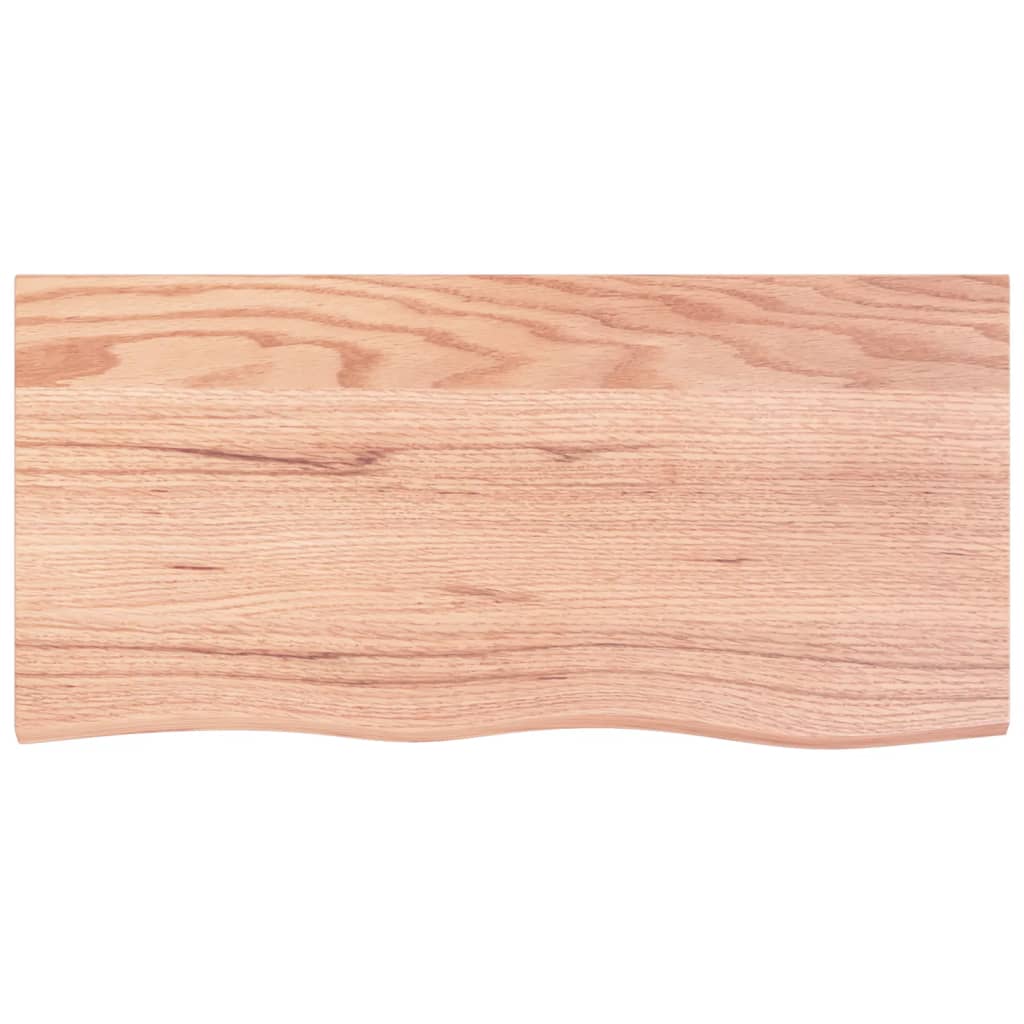 vidaXL Blat de masă maro 100x50x(2-4) cm, lemn masiv stejar tratat vidaXL Blat de masă maro 100x50x(2-4) cm, lemn masiv stejar tratat