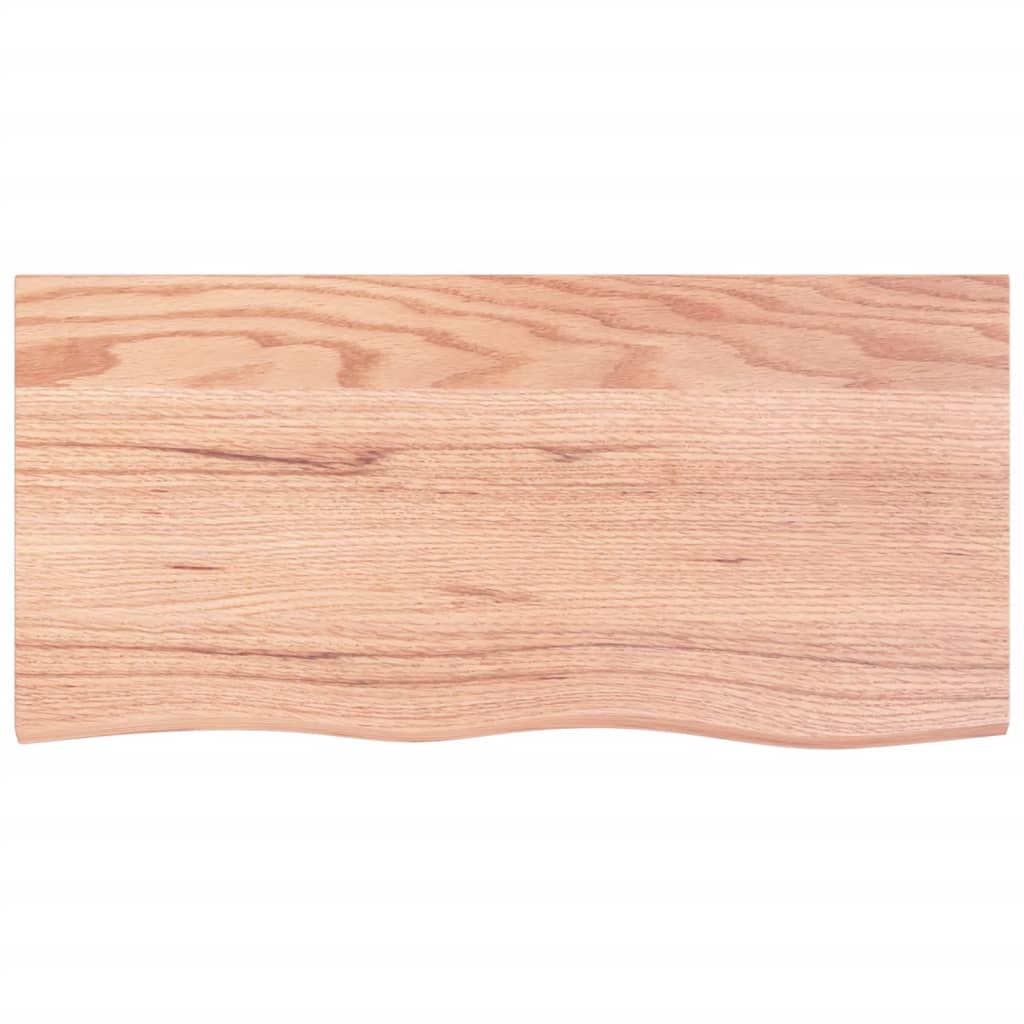 vidaXL Blat de masă maro 100x50x(2-6) cm, lemn masiv stejar tratat vidaXL Blat de masă maro 100x50x(2-6) cm, lemn masiv stejar tratat