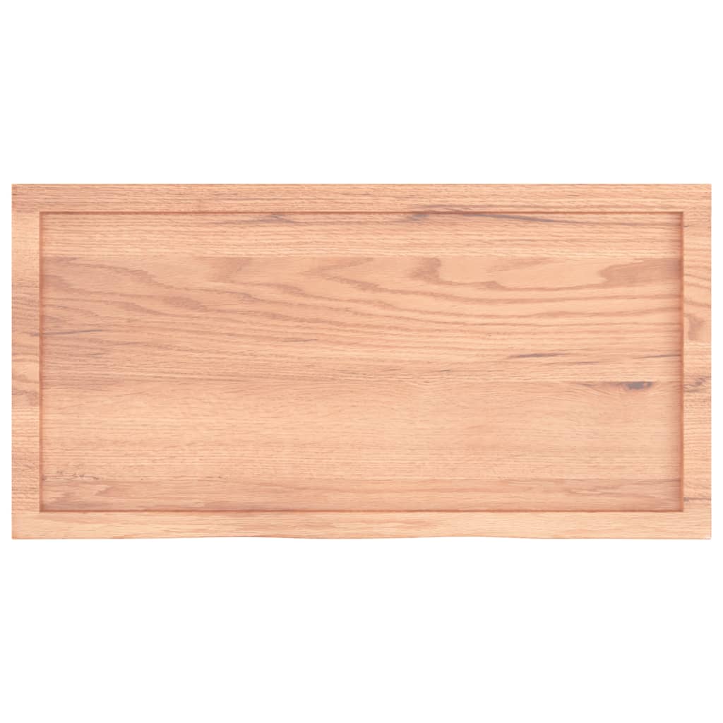 vidaXL Blat de masă maro 100x50x(2-6) cm, lemn masiv stejar tratat vidaXL Blat de masă maro 100x50x(2-6) cm, lemn masiv stejar tratat