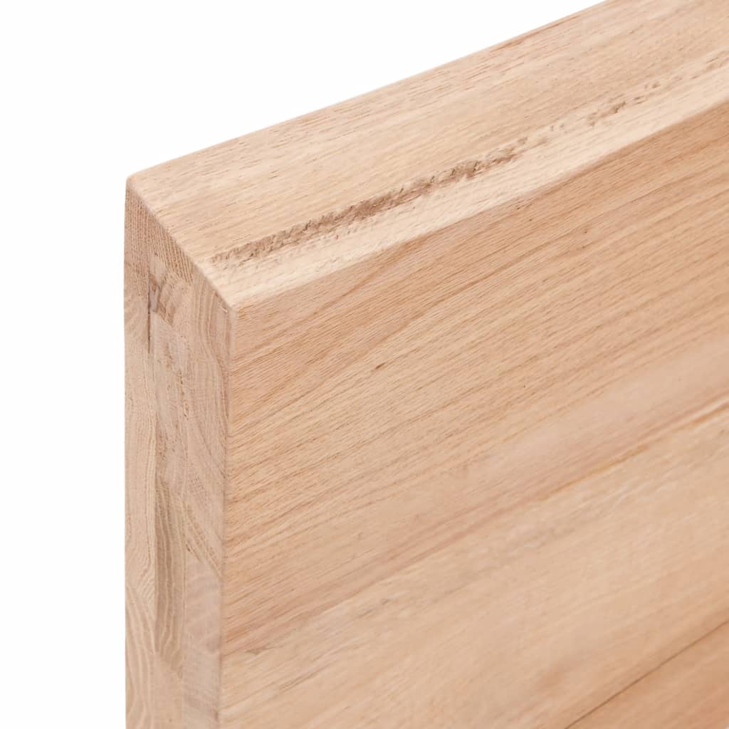 vidaXL Blat de masă maro 100x50x(2-6) cm, lemn masiv stejar tratat vidaXL Blat de masă maro 100x50x(2-6) cm, lemn masiv stejar tratat