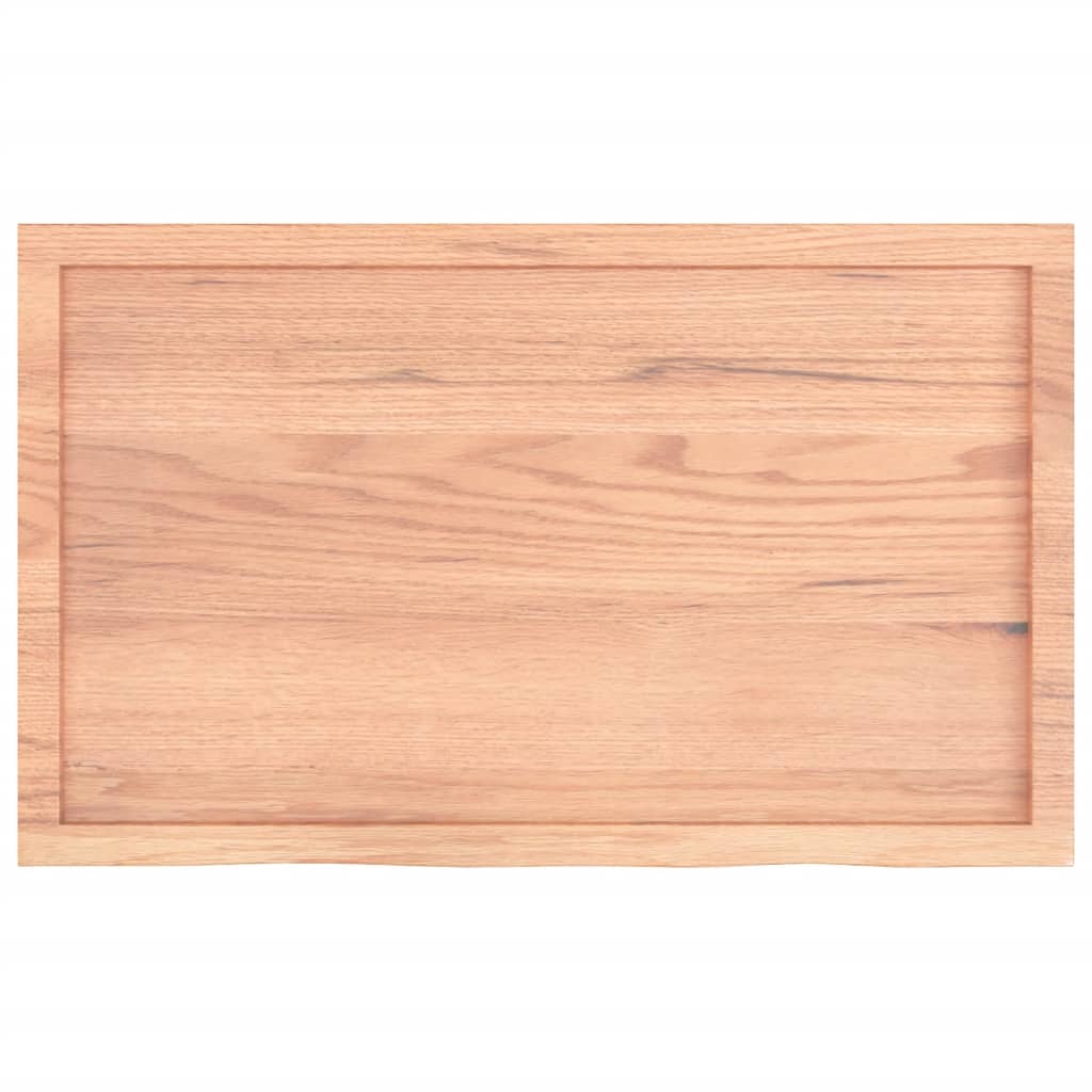 vidaXL Blat de masă maro 100x60x(2-4) cm, lemn masiv stejar tratat vidaXL Blat de masă maro 100x60x(2-4) cm, lemn masiv stejar tratat