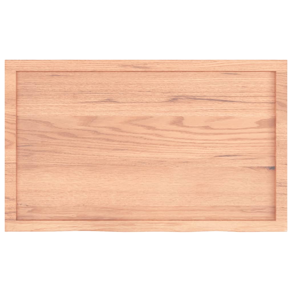 vidaXL Blat de masă maro 100x60x(2-6) cm, lemn masiv stejar tratat