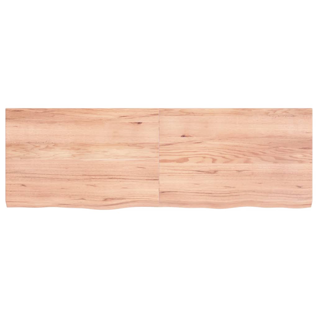 vidaXL Blat de masă maro 120x40x(2-4) cm, lemn masiv stejar tratat vidaXL Blat de masă maro 120x40x(2-4) cm, lemn masiv stejar tratat