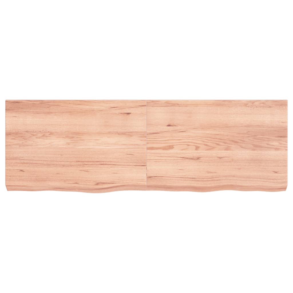 vidaXL Blat de masă maro 120x40x(2-6) cm, lemn masiv stejar tratat vidaXL Blat de masă maro 120x40x(2-6) cm, lemn masiv stejar tratat