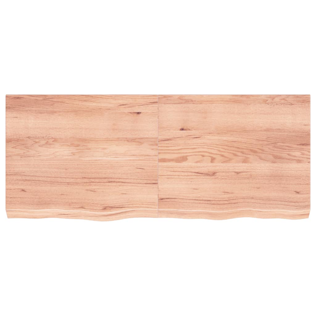 vidaXL Blat de masă maro 120x50x(2-6) cm, lemn masiv stejar tratat