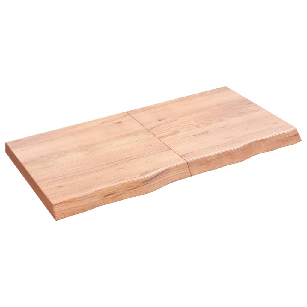 vidaXL Blat de masă maro 120x60x(2-6) cm, lemn masiv stejar tratat vidaXL Blat de masă maro 120x60x(2-6) cm, lemn masiv stejar tratat