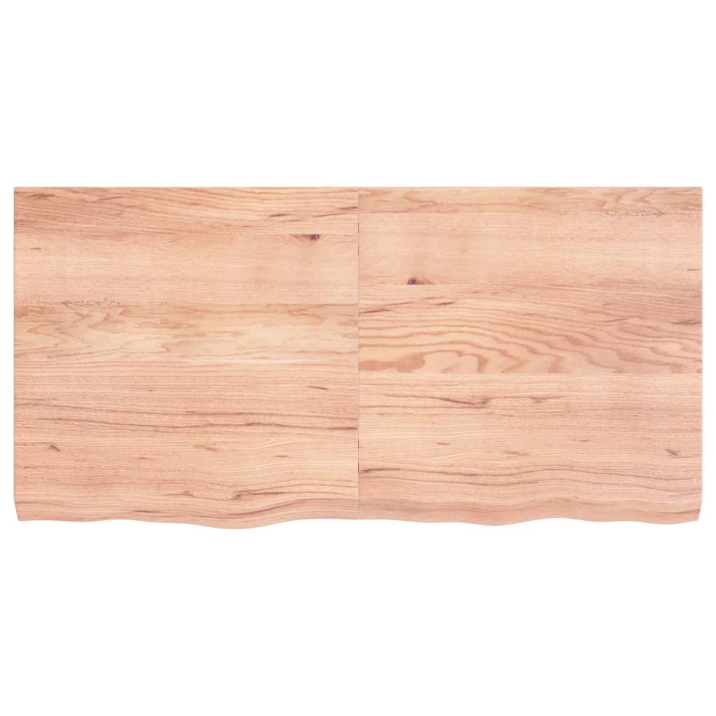vidaXL Blat de masă maro 120x60x(2-6) cm, lemn masiv stejar tratat vidaXL Blat de masă maro 120x60x(2-6) cm, lemn masiv stejar tratat