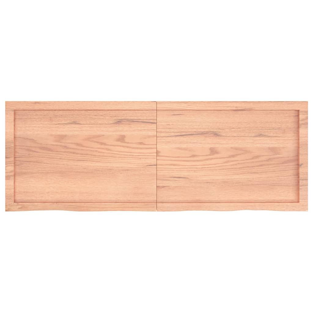vidaXL Blat de masă maro 140x50x(2-4) cm, lemn masiv stejar tratat vidaXL Blat de masă maro 140x50x(2-4) cm, lemn masiv stejar tratat