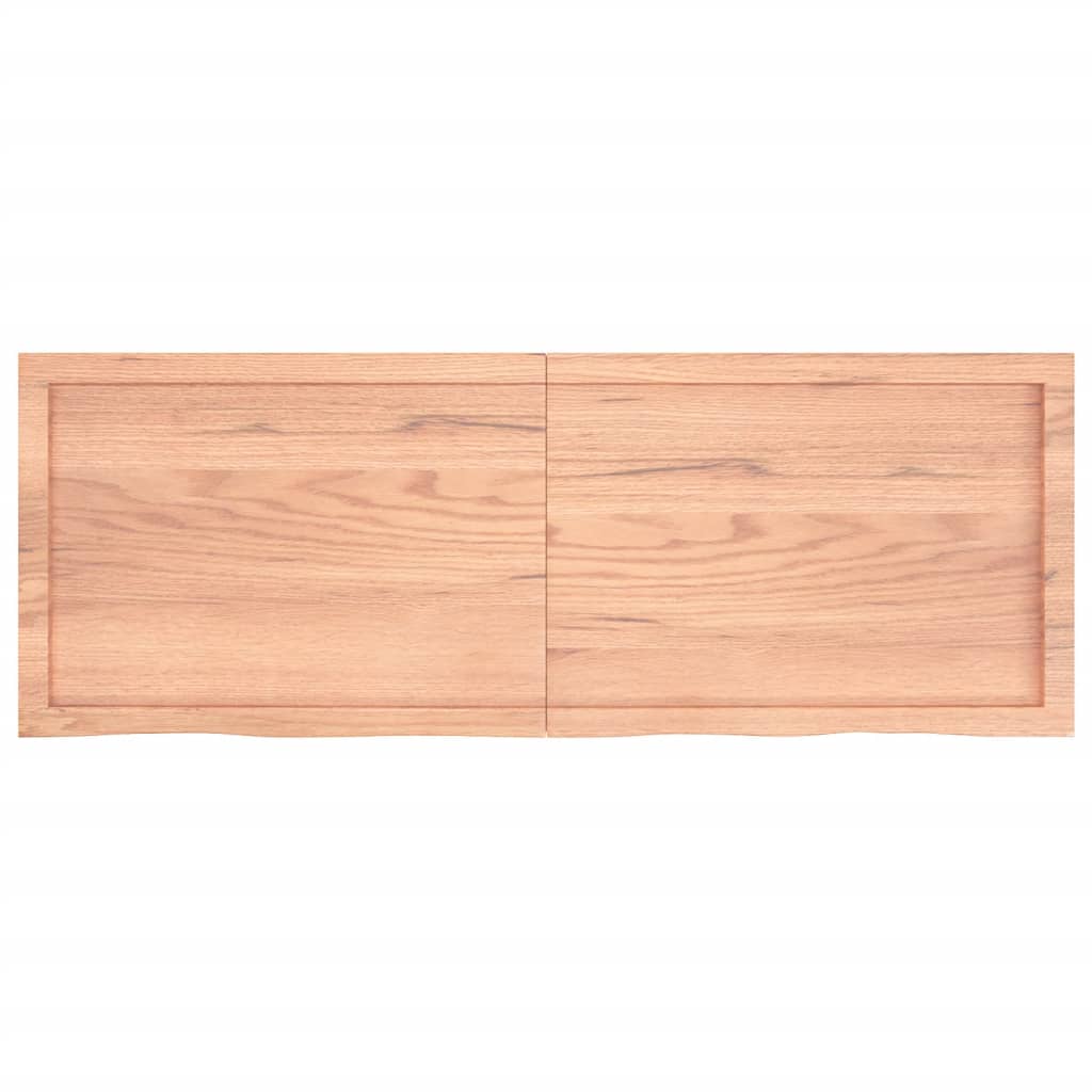 vidaXL Blat de masă maro 140x50x(2-6) cm, lemn masiv stejar tratat vidaXL Blat de masă maro 140x50x(2-6) cm, lemn masiv stejar tratat