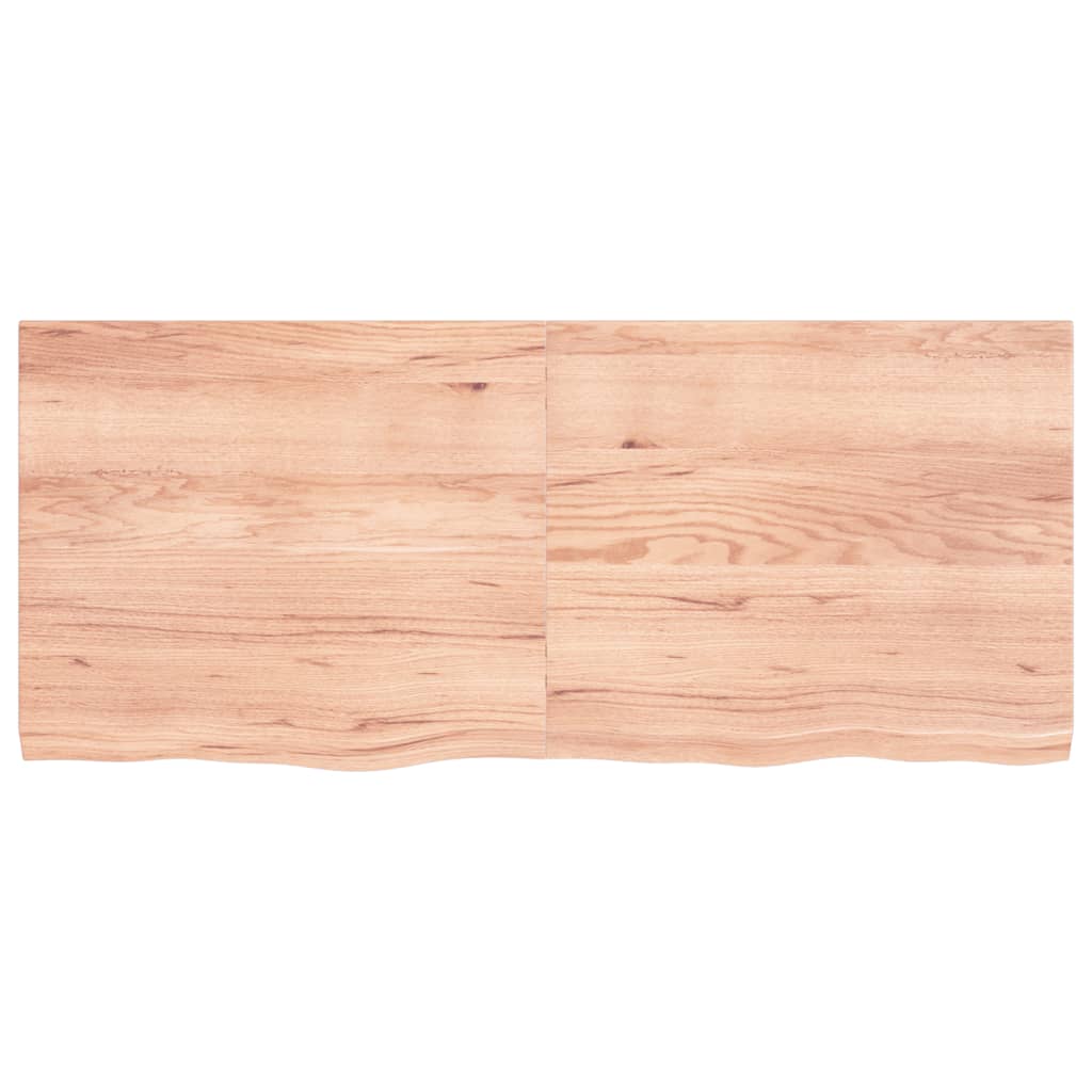 vidaXL Blat de masă maro 140x60x(2-4) cm, lemn masiv stejar tratat vidaXL Blat de masă maro 140x60x(2-4) cm, lemn masiv stejar tratat