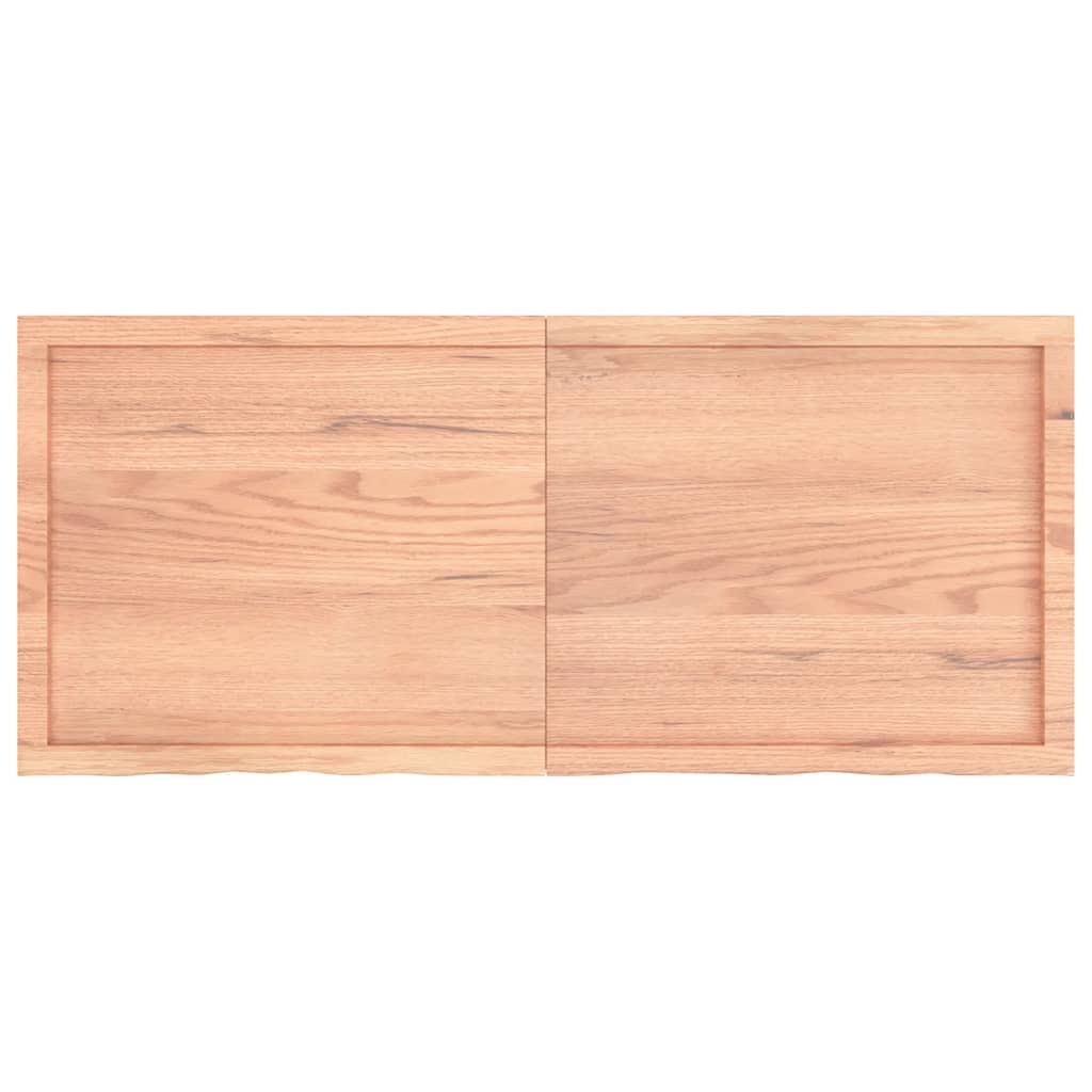 vidaXL Blat de masă maro 140x60x(2-4) cm, lemn masiv stejar tratat vidaXL Blat de masă maro 140x60x(2-4) cm, lemn masiv stejar tratat