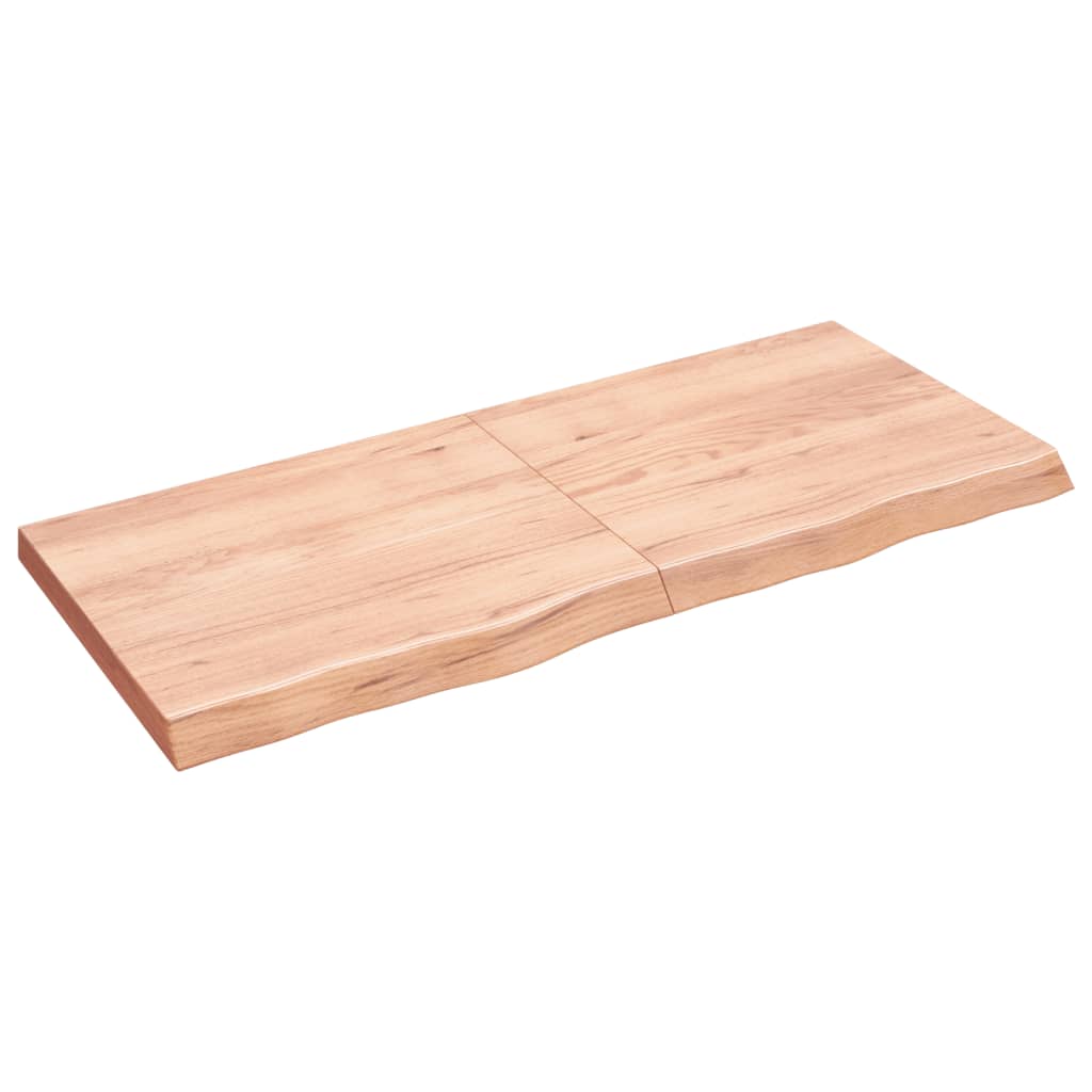 vidaXL Blat de masă maro 140x60x(2-6) cm, lemn masiv stejar tratat vidaXL Blat de masă maro 140x60x(2-6) cm, lemn masiv stejar tratat