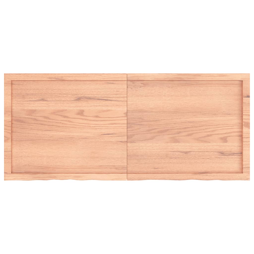 vidaXL Blat de masă maro 140x60x(2-6) cm, lemn masiv stejar tratat vidaXL Blat de masă maro 140x60x(2-6) cm, lemn masiv stejar tratat