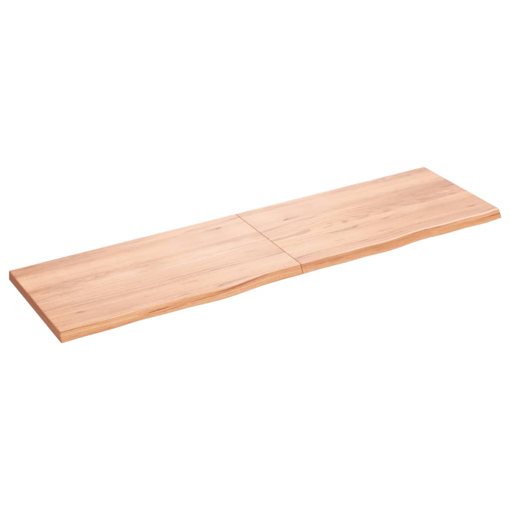 vidaXL Blat de masă maro 180x50x(2-4) cm, lemn masiv stejar tratat vidaXL Blat de masă maro 180x50x(2-4) cm, lemn masiv stejar tratat