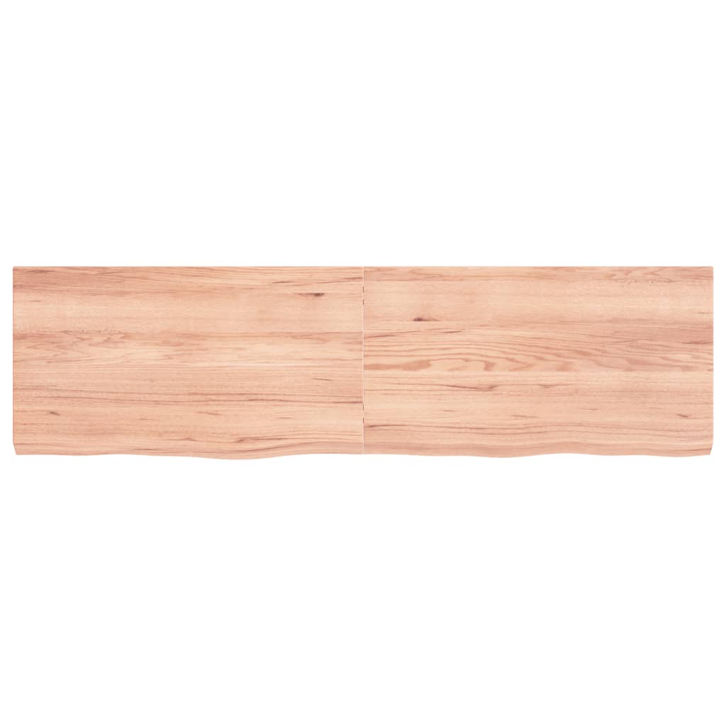 vidaXL Blat de masă maro 180x50x(2-6) cm, lemn masiv stejar tratat vidaXL Blat de masă maro 180x50x(2-6) cm, lemn masiv stejar tratat