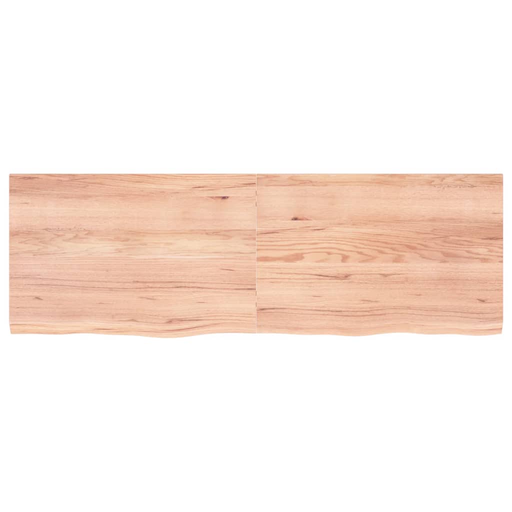 vidaXL Blat de masă maro 180x60x(2-4) cm, lemn masiv stejar tratat vidaXL Blat de masă maro 180x60x(2-4) cm, lemn masiv stejar tratat