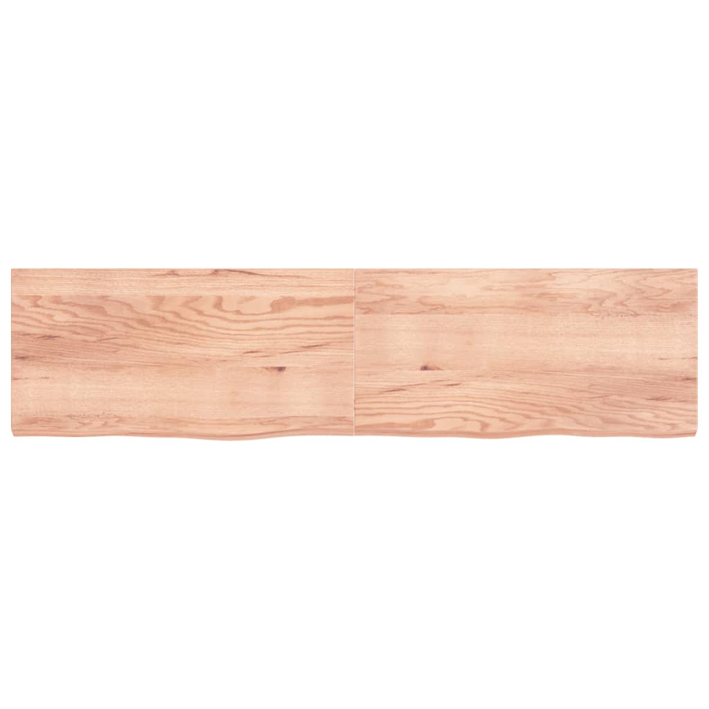 vidaXL Blat de masă maro 200x50x(2-6) cm, lemn masiv stejar tratat vidaXL Blat de masă maro 200x50x(2-6) cm, lemn masiv stejar tratat