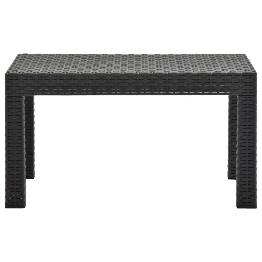 vidaXL Masă de grădină, antracit, 58x58x41 cm, PP ratan vidaXL Masă de grădină, antracit, 58x58x41 cm, PP ratan