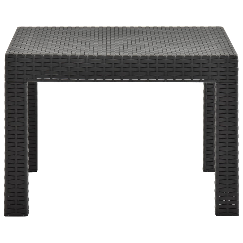 vidaXL Masă de grădină, antracit, 58x58x41 cm, PP ratan vidaXL Masă de grădină, antracit, 58x58x41 cm, PP ratan